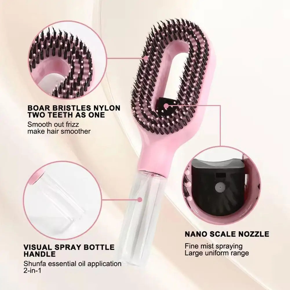 2-in-1 Hair Spray Brush — Frizz-Free Hair Anywhere