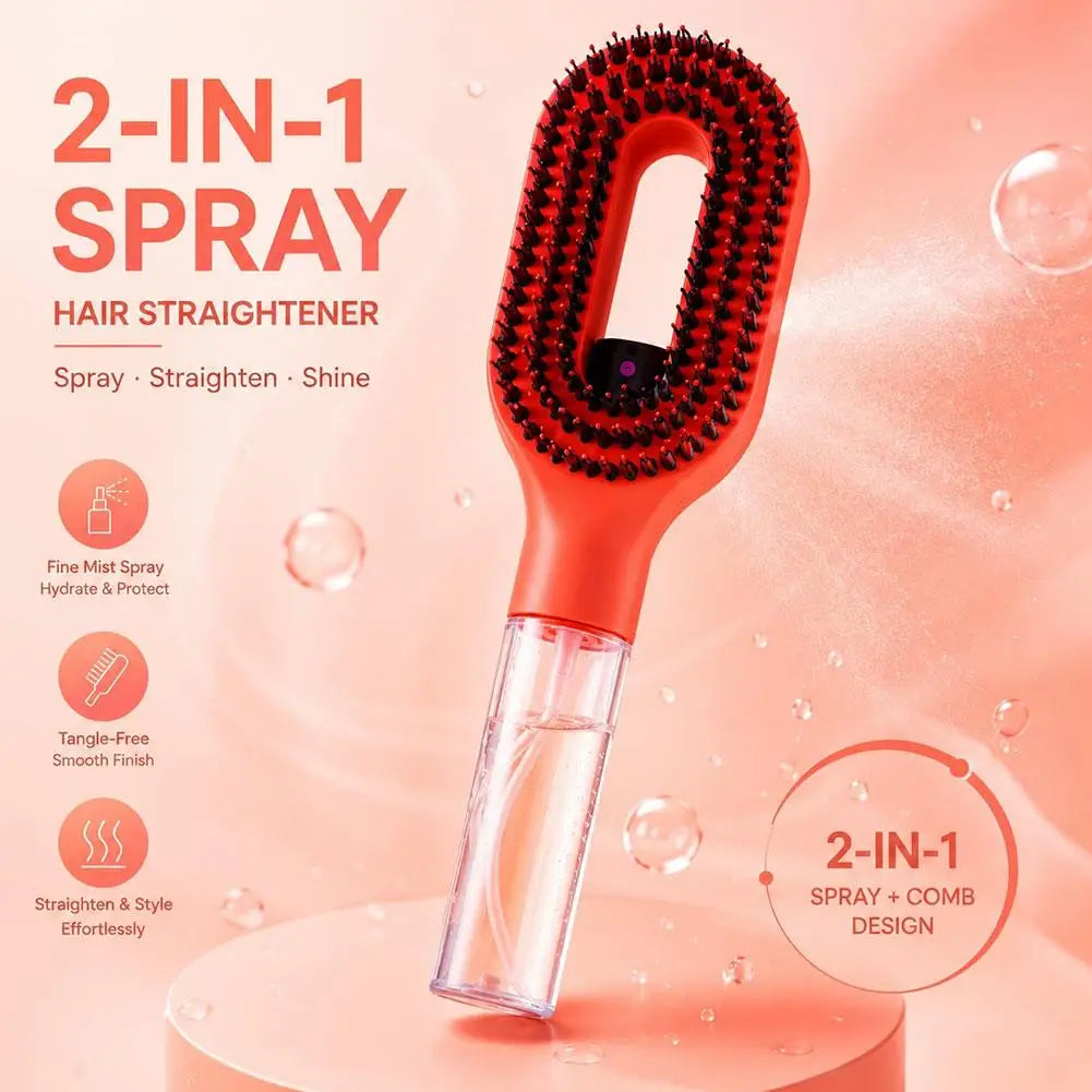 2-in-1 Hair Spray Brush — Frizz-Free Hair Anywhere